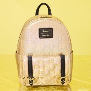 Sanrio Hello Kitty 50th Anniversary Metallic Gold Mini Backpack