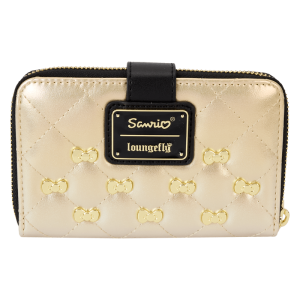 Sanrio Hello Kitty 50th Anniversary Gold Zip Around Wallet