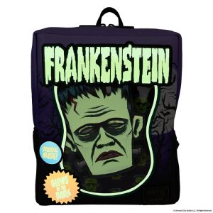 Universal Monsters Frankenstein Mask Glow Mini Backpack With Coin Bag