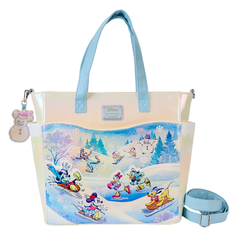 Mickey & Friends Winter Wonderland Convertible Backpack & Tote Crossbody Bag