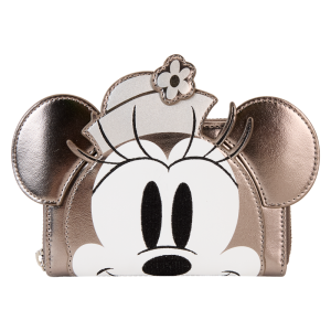 D23 Limited Edition Steamboat Willie Platinum Minnie Mouse Zip Around Wallet