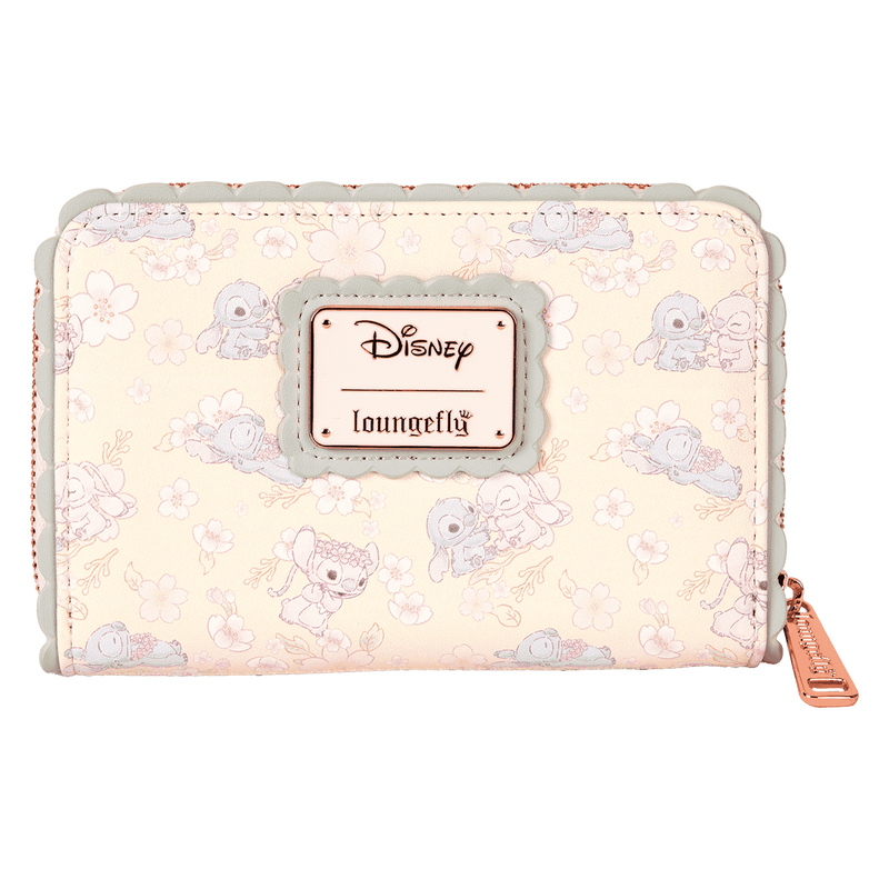 Stitch & Angel Cherry Blossom All-Over Print Zip Around Wallet